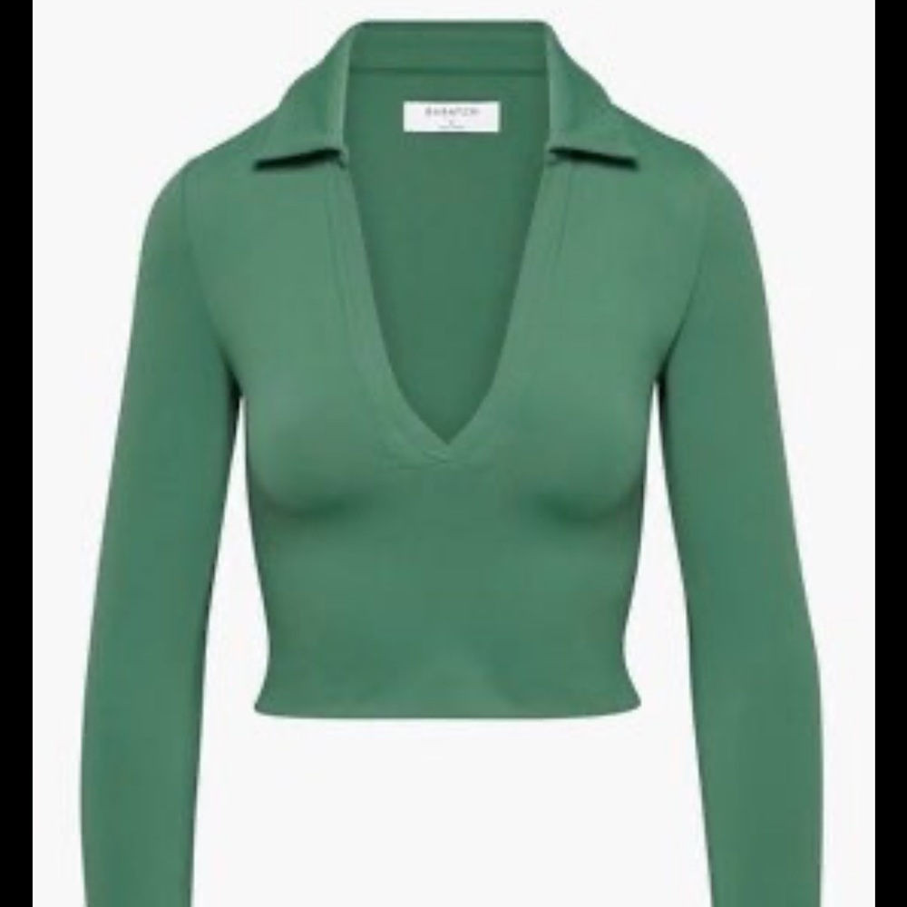 Aritzia Babaton Contour Polo Long Sleeve